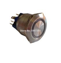 22mm 1NO1NC Momentary Metal Yellow Ring Illumination 304 Stainless Steel Waterproof Switch 2024 - buy cheap