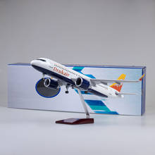 47CM 1/80 Airplane 320NEO A320 NEO Air Bhutan Drukair Airlines Model Toy Light & Wheel Landing Gear Diecast Resin Plane Model 2024 - buy cheap