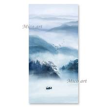 100% Hand-painted Modern Home Decor Style Oil Painting Handmade Outdoor Landscape Canvas Paintings Wall Decor Picture Art Pieces 2024 - buy cheap