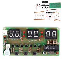 Conjunto de reloj electrónico Digital C51, kit DIY de seis piezas y componentes electrónicos de 6 Bits, producción electrónica, 1Set 2024 - compra barato