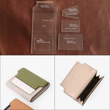 New DIY Handmade Fashion Personality Card Package Wallet Kraft Paper and Acrylic Template Handmade Leather Craft Bag Template 2024 - buy cheap