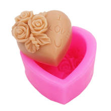 Molde de silicona 3D con forma de corazón para decoración de tartas, molde hecho a mano con forma de corazón, Fondant, para hornear magdalenas 2024 - compra barato