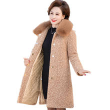 Casaco de pele feminino clássico, roupas de inverno para mulheres de meia-idade com pele, imitação de vison caxemira, jaqueta 1434 2024 - compre barato