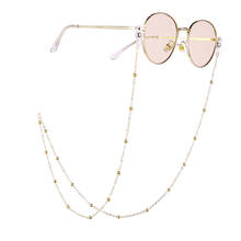 Womens ouro prata moda chique leitura frisado óculos corrente eyewears cordão pescoço cinta corda óculos correntes óculos de sol 2024 - compre barato