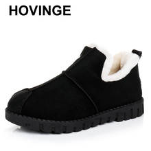 HOVINGESnow Suede Ankle boots woman Flats winter warm winter short boots new fashion suede boots snow women shoes Plush suede 2024 - buy cheap