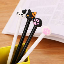 Cat Cute Pens 0.5mm Kawaii Stationery Cartoon Gel Pens Novelty Gel Pen Black Writing Pen Stationery Kawaii School Supplies 2024 - buy cheap