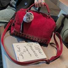 Bolsa de ombro vintage com rebites para mulheres, bolsa tiracolo de couro fosco de luxo com alça superior da moda 2024 - compre barato
