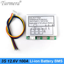 BMS 3S 100A Balancer PCM 18650 Lithium Battery Protection Board 3S BMS Li-ion Battery Balance 12.6V for Screwdriver Drill Motor 2024 - buy cheap