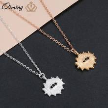 QIMING 2020 New Design Tiny Evil Eye Necklace Women Men Cartoon Stainless Steel Jewelry Accessories Vintage Necklaces 2024 - buy cheap