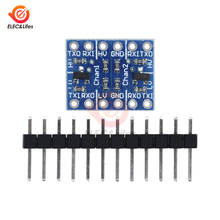 Módulo de Sensor de conversión de nivel de 2 canales, 5 uds., IIC, I2C, UART, SPI, 3,3 V a 5V, 5V a 3,3 V, cambiador de nivel lógico con pines para Arduino 2024 - compra barato