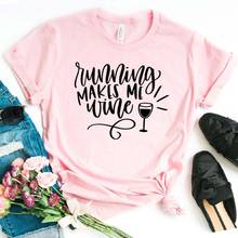 Camiseta de algodão estampa de vinho feminina, camiseta hipster engraçada com estampa de vinho feminina para garotas 2024 - compre barato