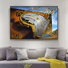 The Persistence of Memory Canvas Paintings By Salvador Dali Famous Wall Art Pictures Posters And Prints for Home Decoration 2024 - buy cheap