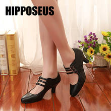 Hipposeus Latin Dance Shoes Women Ballroom Salsa Girls Tango Modern Dance-Shoes Female Soft Bottom PartyDancing Shoes Thin Heel 2024 - buy cheap