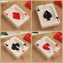 European Card Creative Red Heart Square Ashtray Style Hotel Living Room Table Ashtray Decoration