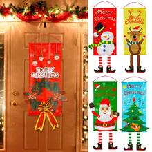 Christmas Ornament Santa Claus Snowman Hanging Banner Flags Decorations for Merry Xmas Navidad New Year Home Porch Door Decors 2024 - buy cheap