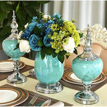 Американская керамическая ваза для украшения гостиной, украшение для дома, офиса, ресторана, бара, стола, свадебное украшение, подарок 2024 - купить недорого