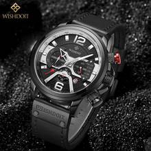 WISHDOIT Men's Leisure Sports watch Luxury Brand TOP Military Leather Watch Men's Clock Waterproof Luminous Fashion Chronograph 2024 - buy cheap