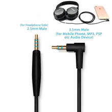 Cable de Audio de 2,5mm a 3,5mm, 5,5 pies/1,4 M, para auriculares Bose Quiet Comfort 25, QC25, SoundTrue OE2, OE2i, AE2, AE2i 2024 - compra barato