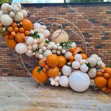 Kit de arco de balão retrô, tema de outono faça você mesmo, faça você mesmo, balão global, layout de casamento, laranja, decoração de parede, fundo 2024 - compre barato