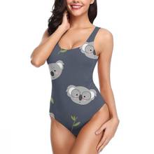 2021 Women Swimwear Sexy One Piece Swimsuit Backless Bathing Suit Bodysuit Beachwear Swim Cute Koala Heads 2024 - buy cheap