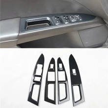 Interruptor de elevación de ventana lateral de coche, moldura de cubierta para Estilismo de coche, 4 piezas ABS, para Ford Mondeo 2013-2018 2024 - compra barato