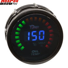 Dragon 52mm Black Shell LCD Digital Auto Car Oil Temp Gauge 20-150 Celsius Volt Temperature Instrument Meter Free Shipping 2024 - buy cheap