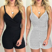 2020 Fashion Women's Jumpsuit Sexy Women Boho Playsuit Women Striped Rompers Summer Beach Casual Women Clothes S-XL Overalls 2024 - buy cheap