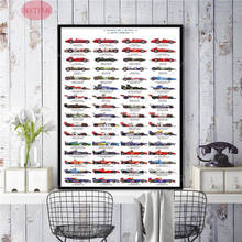 NT962 Painting Formula 1 Racing Cars Drivers Ayrton Senna Collage Poster Prints Wall Art Canvas Picture Living Home Room Decor 2024 - buy cheap