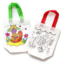 Детская сумка для хранения «сделай сам», Экологичная сумка с граффити для детского сада, ручная раскраска, Обучающие игрушки, 2019 2024 - купить недорого