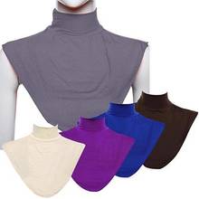 2021 Women's Modal False Collar Hijab Moslem Islamic Pure Color Neck Cover Loop Scarf bufandas invierno mujer accesorios mujer 2024 - buy cheap