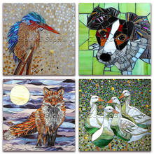 5D Full Square Diamond painting embroidery Cross stitch Animals colorful bird kingfisher dog fox duck DIY Round Drill mosaic 156 2024 - buy cheap