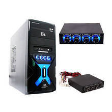 3.5 "PC HDD CPU 4 Channel Fan Speed Controller Controle Led de Refrigeração Do Painel Frontal 2024 - compre barato