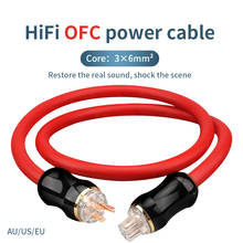 HiFi Audio Power Cable Copper Conductor Gold Palted Power Cord US / EU / AU Plug 2024 - buy cheap