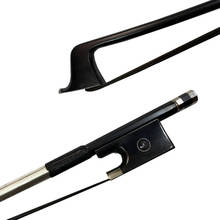 FREE SHIPPING 3pcs of black bow hair 4/4 Carbon Fiber Violin Bow Black carbon Bow 4/4Violin Bow Ebony Frog 2024 - buy cheap