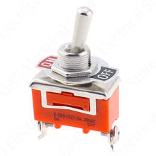 Frete grátis 1 pçs de boa qualidade E-TEN1021 2 pinos spst 2 terminal on-off 15a 250v interruptor de alternância laranja