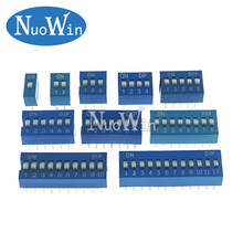 10pcs Slide Type Switch Module 1 2 3 4 5 6 7 8 10 12 PIN Bit 2.54mm Position Way DIP Blue Pitch Toggle Switch Blue Dial Switch 2024 - buy cheap