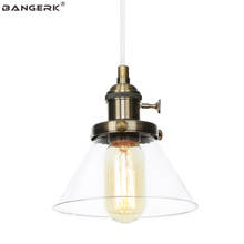 Industrial Adjust Edison LED Pendant Lamp Loft Decor Glass Modern Hanging Light Iron Switch Dining Room Home Lighting Fixtures 2024 - buy cheap