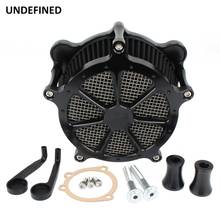 Black Motorcycle Air Filter Intake Venturi Cut Air Cleaner For Harley Touring Dyna Road King Street Glide Softail Twin Cam EVO 2024 - buy cheap