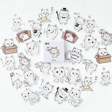 1box Cute Cat Stickers Scrapbooking Kawaii School Stationery Diary Decoration Diy Planner Album 2024 - buy cheap