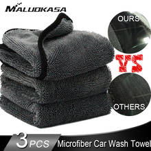 Microfibra toalha de lavagem carro detalhando pano de limpeza do carro 600gsm secagem polimento macio toalha pano para carro cozinha acessório do carro 2024 - compre barato