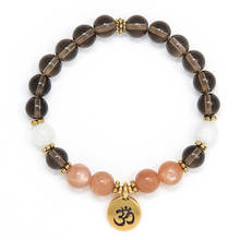 Pulseira de lótus esportiva feminina, bracelete de coração esfumaçado com chakra espiral 2024 - compre barato