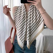 2021 new spring women scarf quality shawl silk fashion scarf headscarf beach sunscreen bag headscarf scarf 90cm*90cm 2024 - buy cheap