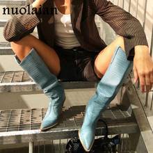 2019 New Womens Thigh High Boots Lady Platform Boot Woman Over The Knee Boots Ladies High Heel Shoe Leather Fur Snow Bottine 2024 - buy cheap
