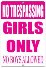 Funny No Trespassing Girls Only Metal Tin Sign Wall Decor Bar Daughter Pink No Boys Allowed Bedroom Door Metal Poster Metal Sign 2024 - buy cheap