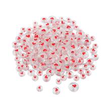 6/8/10mm redondo plano shap transparente branco vermelho coração contas lampwork grânulos de vidro vitrificado para pulseira colar diy jóias fazendo 2024 - compre barato