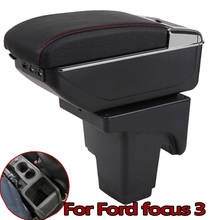 Подлокотник для Ford Focus 3, центральный контейнер для хранения Focus Mk3, с подлокотником для чашки, пепельницей и USB-интерфейсом, универсальная модель 2024 - купить недорого