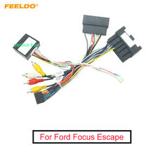 Автомобильный 16-контактный аудио жгут проводов FEELDO с Canbus-коробкой для Ford Focus Escape, вторичный рынок, стерео Монтажный провод, адаптер 2024 - купить недорого