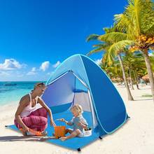 Beach Tent UV Protection Pop Up Tent Sun Shade Awning Travel Tourist Camping Tents With SPF UV 50+ Protection For 3-4person 2024 - buy cheap