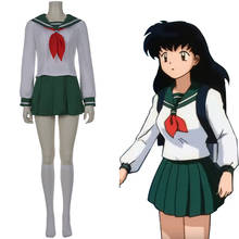 Anime InuYasha Kagome Higurashi Cosplay Costume Women Girls Uniform Skirt Outfits Halloween Carnival Costumes 2024 - buy cheap