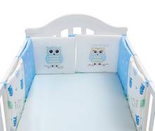 6Pcs/Set Cartoon Owl Crib Bumper Bed Protector Baby Kids Cotton Cot Nursery Bumper Baby Bed Anti-collision Bumper Crib Decor 2024 - buy cheap